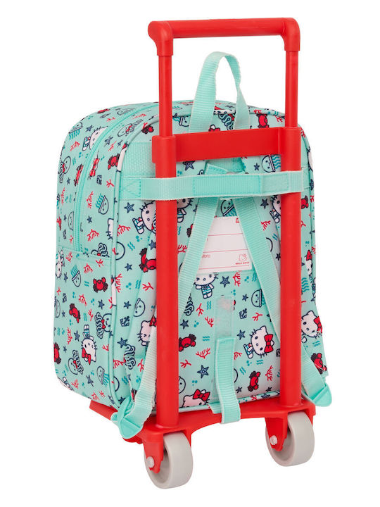 School Bag With Wheels Hello Kitty Sea Lovers Turquoise 22 X 27 X 10 Cm