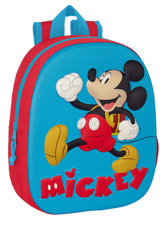 Mickey Mouse Clubhouse 3D School Bag 27 X 33 X 10 Cm Red Blue