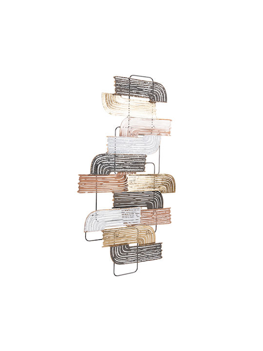 Freebox Geometric Brown Metallic Wall Decor Element 109x4x58cm (Various Colors)