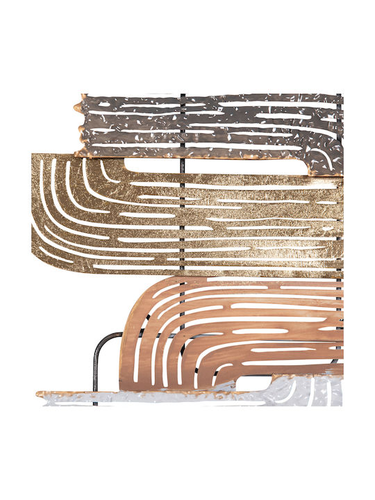 Freebox Geometric Brown Metallic Wall Decor Element 109x4x58cm (Various Colors)