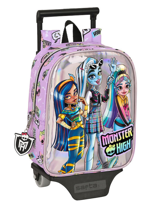 Σχολική Τσάντα Με Ρόδες Monster High Best Boos Λιλά 22 X 27 X 10 Cm