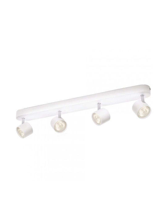 Philips LED Warm White Spot with 4 Lights in White Color