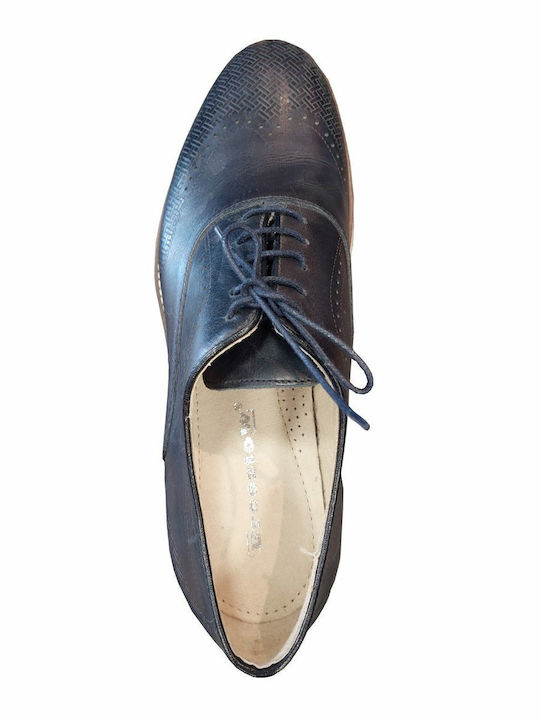 Δερμάτινα Ανδρικά Oxfords Μπλε