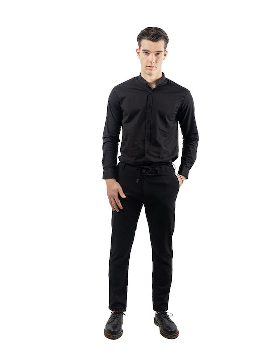 Polo Romano Pantaloni pentru bărbați cu Croială Slim Black