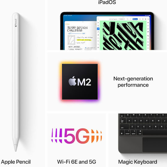 Apple iPad Pro 2022 5G 12.9Inches (8GB/128GB) Silver