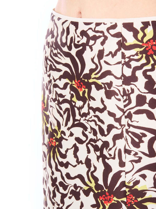 High-waisted Midi Skirt Multicolored