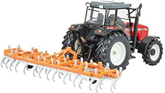Britians Hertitage Tractor Playset Toy, Massey Ferguson Tractor 6s.180 With Classic Fold Cultivator, Compatible With 1:32 Scale Farm Toys, Suitable For Collectors & Children From 3 Years