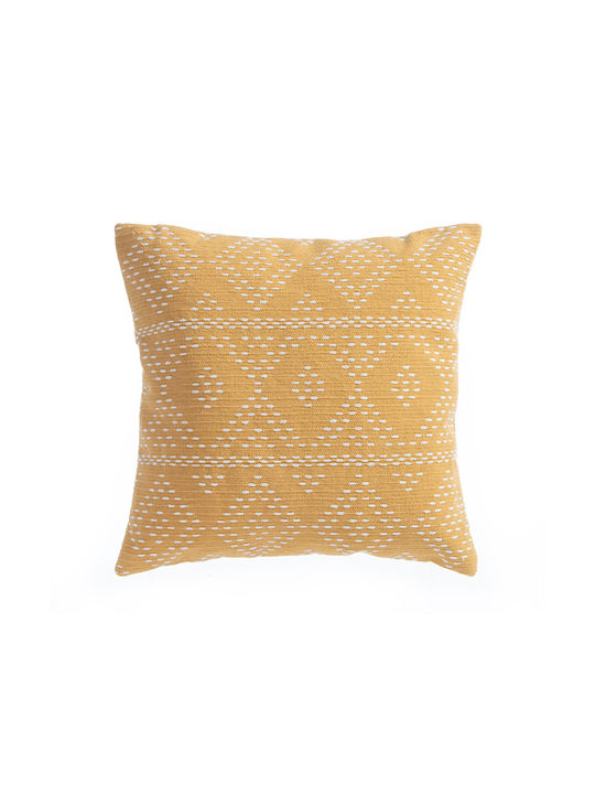 Nef-Nef Homeware Sofa Cushion Quantum from 100% Cotton Yellow 45x45cm.