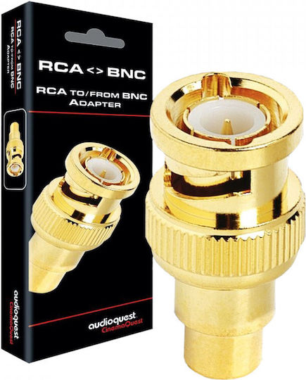 Audioquest Μετατροπέας RCA male σε BNC female Χρυσό 1τμχ