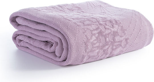 Nef-Nef Homeware Vendetta Pique Blanket Double 230x250cm Mauve