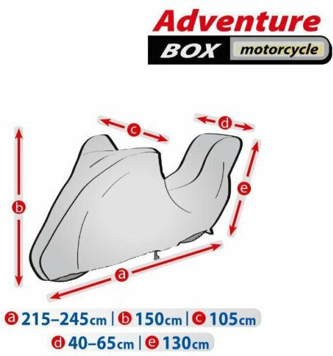 Basic Garage Motorcycle Cover 215-245cm - Adventure Box