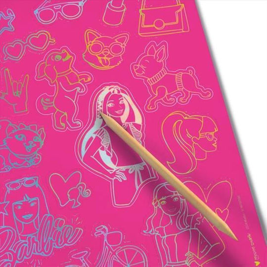 Scratch & Sketch Kreatives Set Kratzen & Skizzieren Sticker Barbie