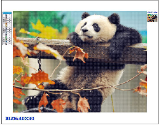 Diamond Mosaic Tapestry Rila Crafts, 30x40cm, Panda