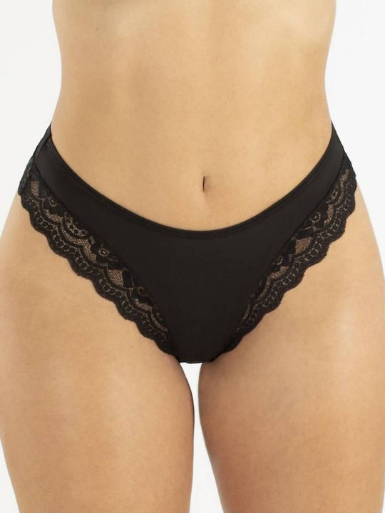 Femei Brazilia 3Pack cu Dantelă Negre