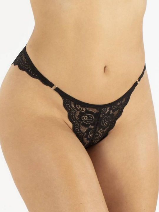Femei Brazilia 3Pack cu Dantelă Negre