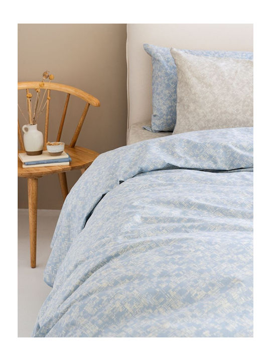 Palamaiki Sheet Sets Single with Elastic 110x200+30cm. Fashion Life FL6233 Light Blue 3pcs