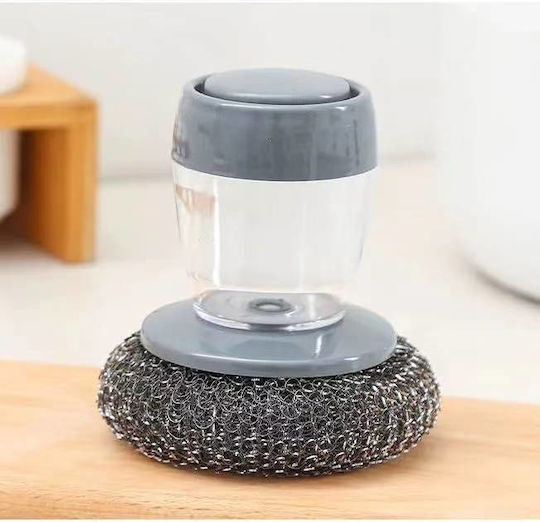 Plastic Cleaning Brush with Handle Silver