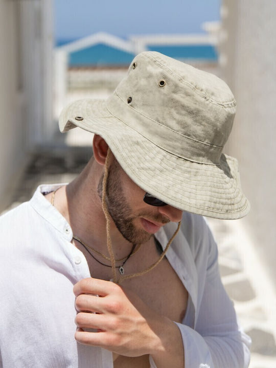 Aquablue Herren-Hut Bucket-Stil Beige