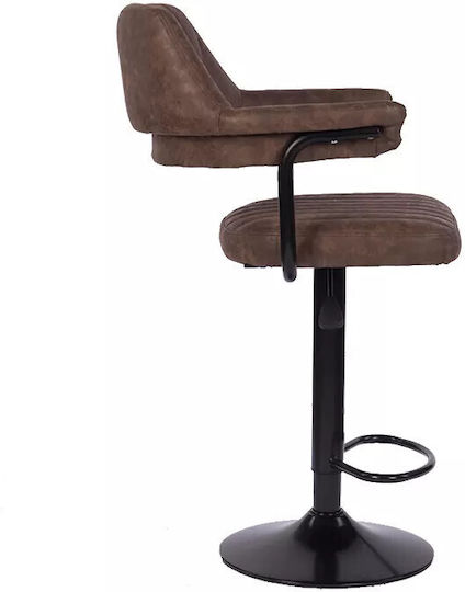 Бар Табуретки с Облегалка и Регулируема Височина Vintage Brown 2 бр