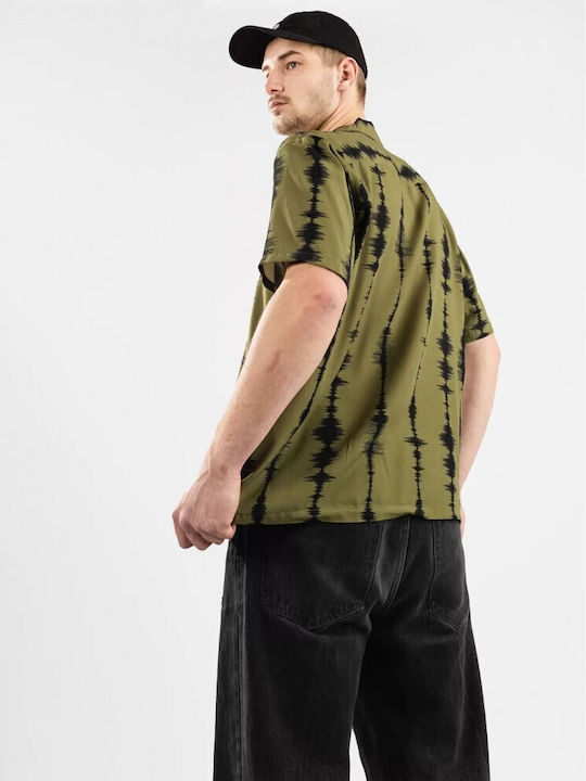 HUF Seismogram Men's Shirt Short Sleeve Olive