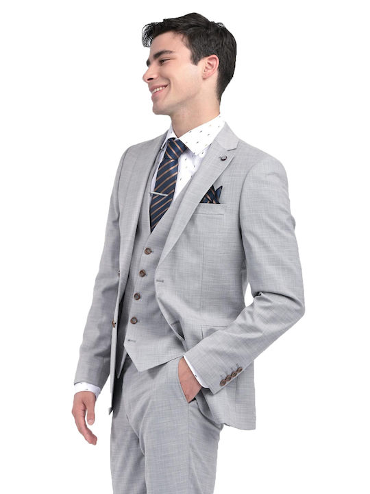 Vittorio Artist Men's Suit Grey