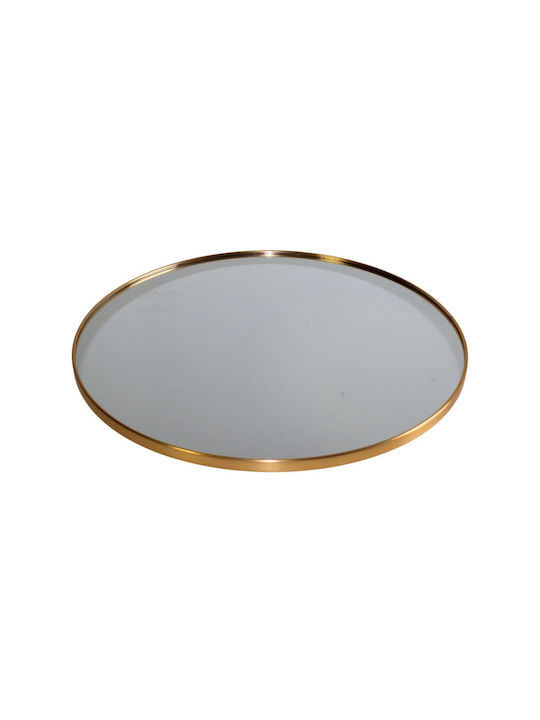 Koopman Wandspiegel mit Gold Metallisch Rahmen Durchmesser 50cm 1Stück