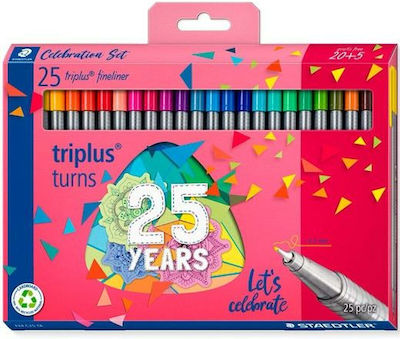 Staedtler Triplus Μαρκαδόροι Σχεδίου 0.3mm Triplus Fineliner 334 25τμχ