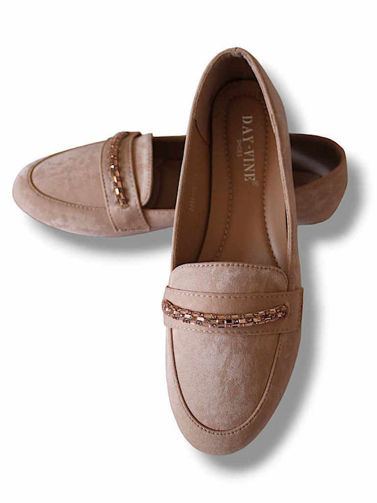 Sinell Women's Moccasins in Beige Color