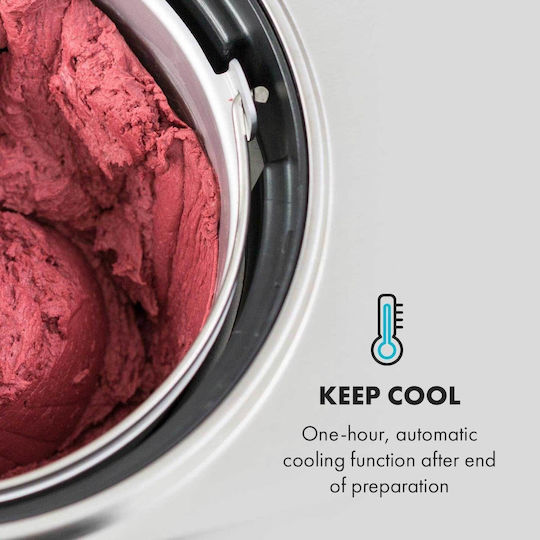 Klarstein Dolce Bacio TK49 Ice Cream Maker 2lt Silver