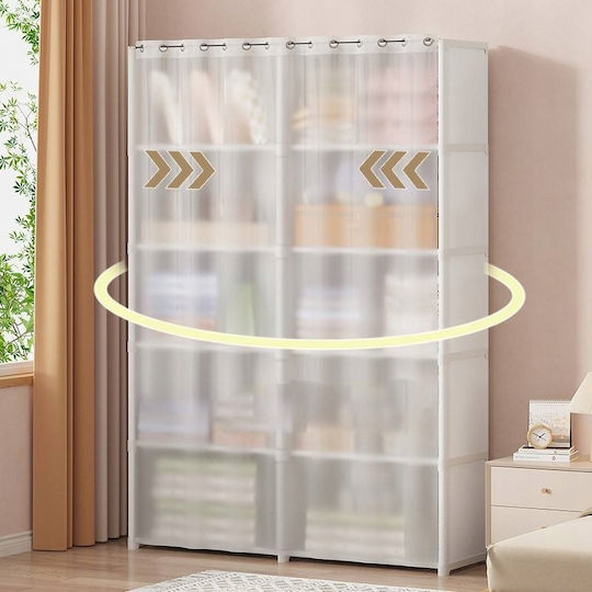 Doppeltür Kleiderschrank Schieben Schwarz 89x45x163cm