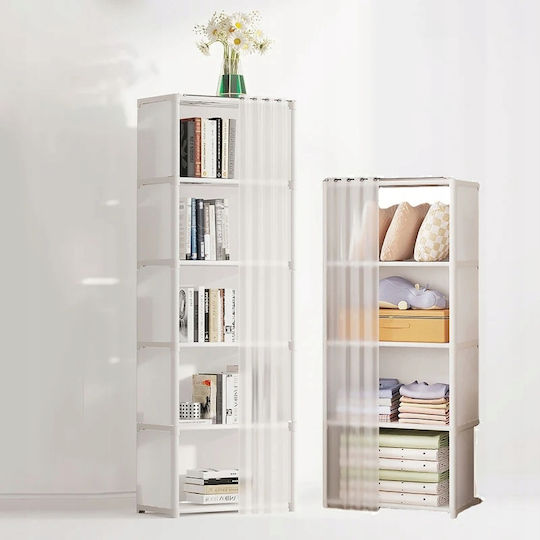 Single Door Sliding Black Wardrobe 40x28x155cm