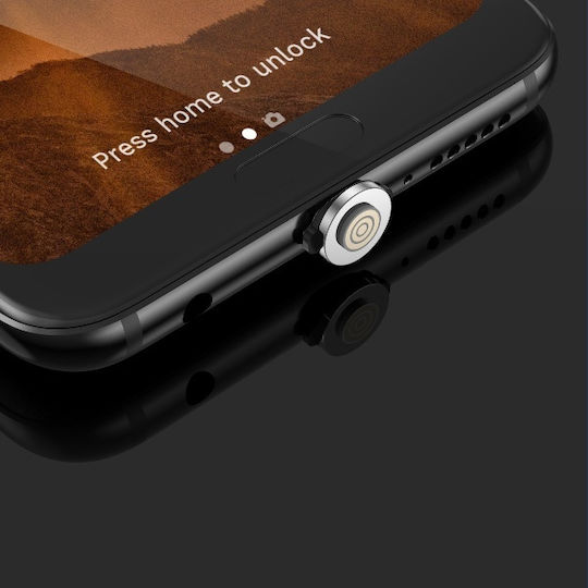 540° Unghi (90°) / Magnetic Cablu USB la Type-C cu mai multe porturi 3.1A Negru 2m