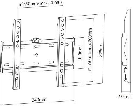 Blackmount KL21G-22F Βάση Τηλεόρασης Τοίχου έως 42" και 30kg