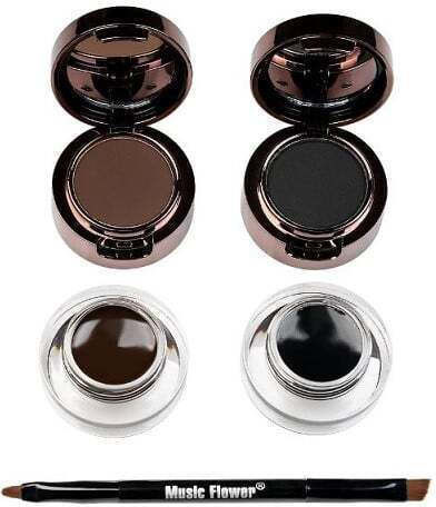 Eyebrow Kit, Music Flower, 2 Tus Gel, 2 Eyebrow Blush, Application Brush