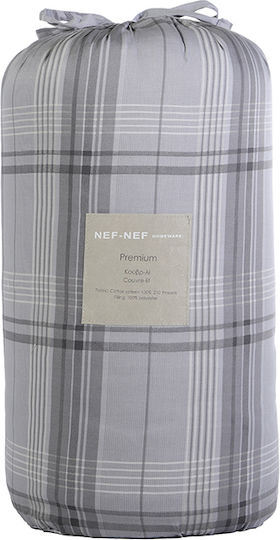 Nef-Nef Homeware Caldor Tagesdecke Übergröße Baumwollsatin Grey 240x230cm