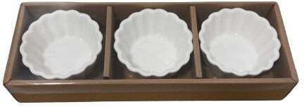 Excellent Houseware Ceramică Platou pentru aperitive Albă L8.5xl4cm 1buc