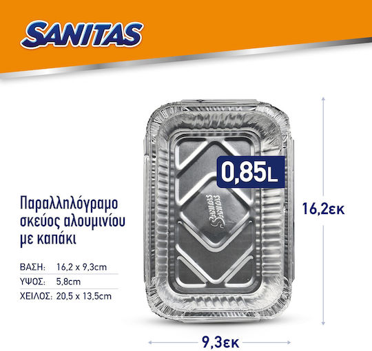 Sanitas Σκεύος μιας Χρήσης 9.3cm 4τμχ
