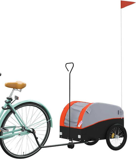 Vidaxl Anhänger Fahrradzubehör Schwarz Orange 30 Kilo Eisen