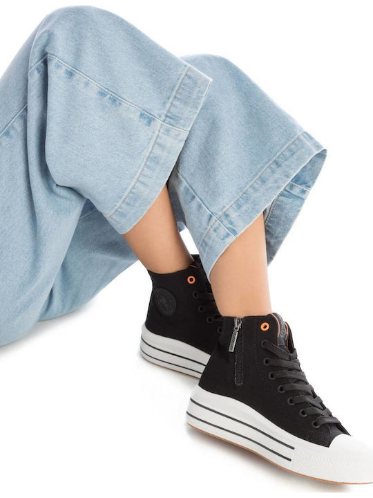 Γυναικεία Flatforms Μποτάκια Μαύρα