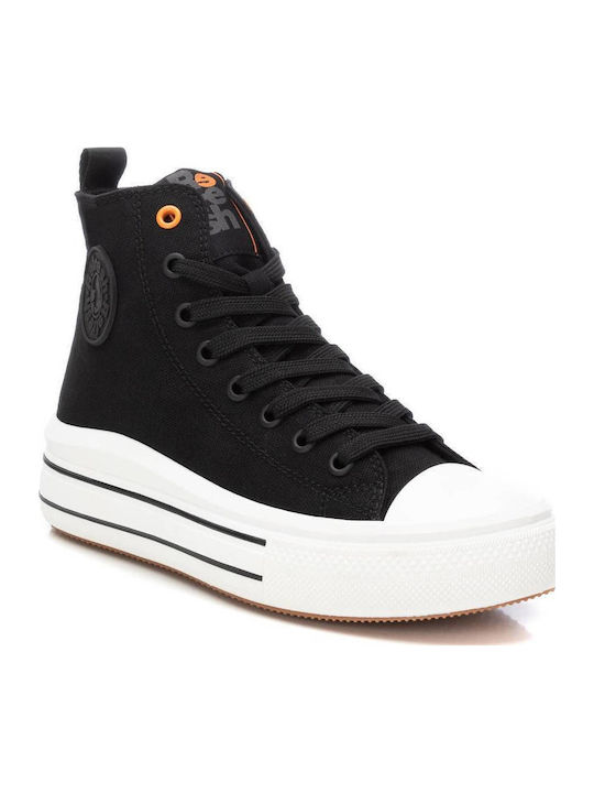 Γυναικεία Flatforms Μποτάκια Μαύρα