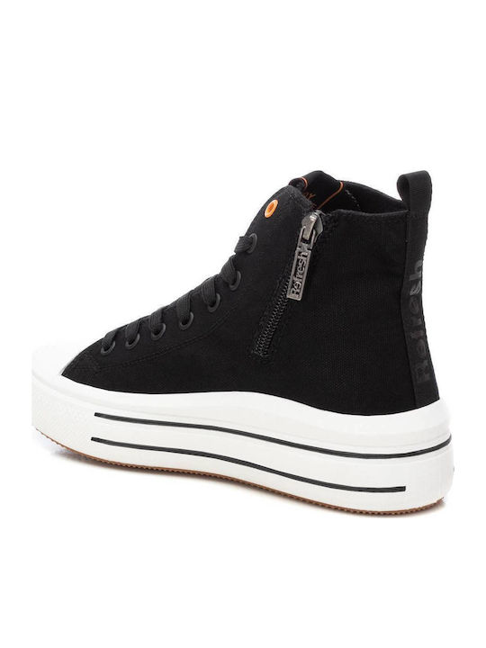 Γυναικεία Flatforms Μποτάκια Μαύρα
