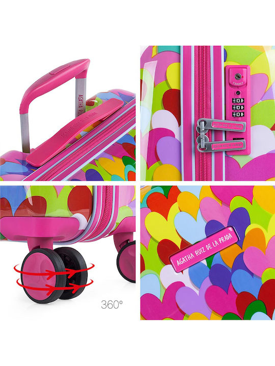 Agatha Ruiz De La Prada Reisekoffer Hart Kabine Mit 4 Räder Höhe 55cm