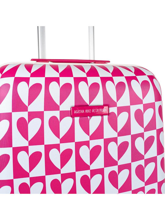 Agatha Ruiz De La Prada Kinder Kabinen Hart Fuchsie mit 4 Räder Höhe 55cm