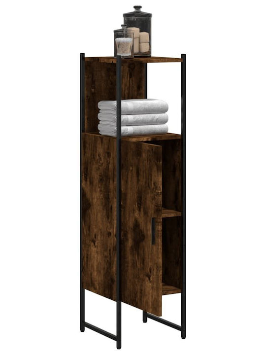 vidaXL Επιδαπέδια Ραφιέρα Μπάνιου Ξύλινη 33x33x120.5cm Καφέ