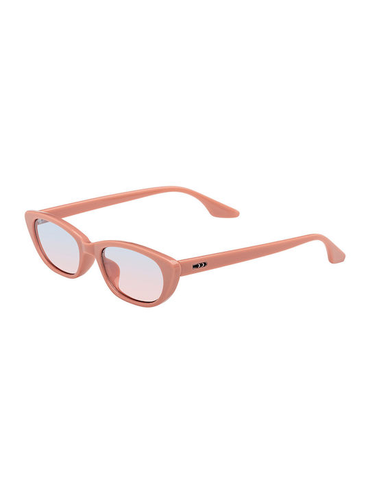 Women's Sunglasses with Pink Plastic Frame and Gray Gradient Lens 01-1864-3