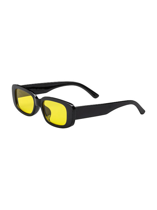 Women's Sunglasses with Black Plastic Frame and Yellow Lens 01-7752-Giallo-Black