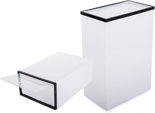 Plastic Casetă pentru Pantofi în Culoare Alb 34.5x24x14cm 1buc