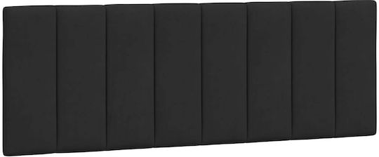 vidaXL Headboard Cushion Fabric Black 120x45cm