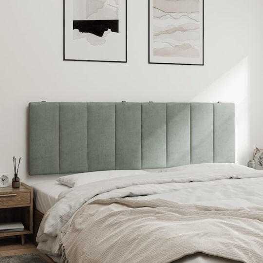 vidaXL Back Cushion for Fabric Bed Headboard Light Gray 160x45cm