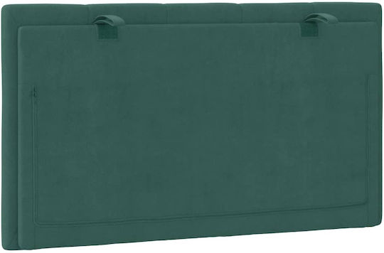 vidaXL Fabric Bed Headboard Cushion Dark Green 80x45cm